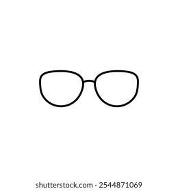 Glassess icon Outline vector for web ui