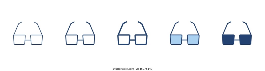 Glassess icon Symbol set collection