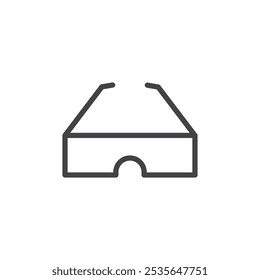 Glassess icon Thin outline art symbol