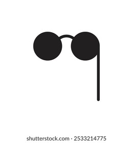 Glassess mask icon Flat line illustration