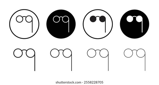 Glassess mask icon Flat line illustration