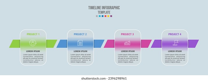 Diagrama de opciones de Glassmorphic 4. Visualización de datos de Business Ui. Se utiliza para la presentación de esquemas o el flujo de trabajo