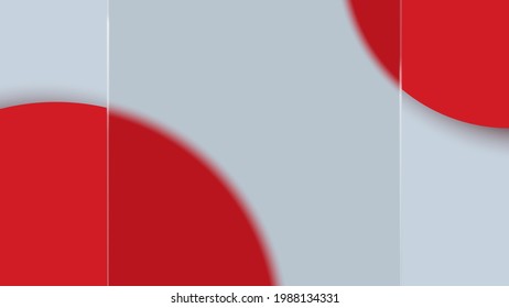 Glassmorphism. Abstract background with red circles under transparent frosted glass.