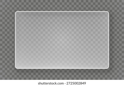 Glassmorphism benner elemento de diseño de interfaz de usuario aislado sobre fondo transparente. Formas de vidrio esmerilado para Web, App, Anuncio