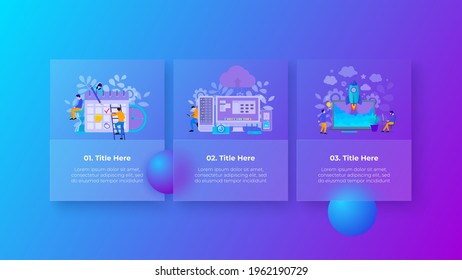 Glassmorphism concept with 3d geometric shapes. Frosted glass effect. Illustration on blurred gradient vector background.