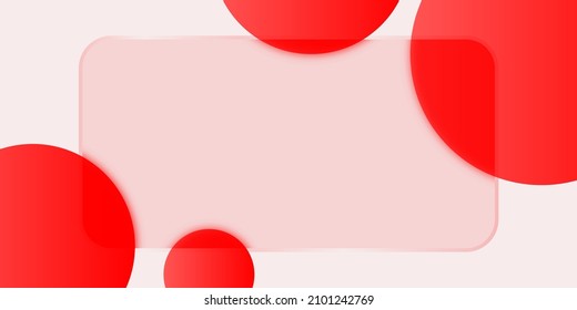 Glassmorphism cover background, blured matte trendy backdrop with liquid shapes vector template illustration.