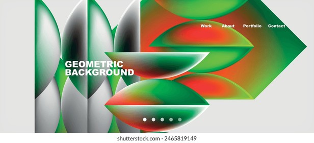 Glassmorphism geometric abstract background. Vector Illustration For Wallpaper, Banner, Background, Card, Book Illustration, landing page