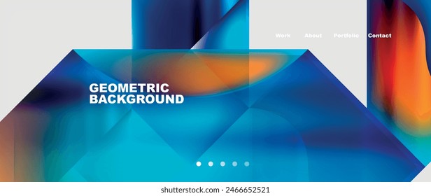 Glasmorphismus geometrischer abstrakter Hintergrund. Vektorillustration für Bildschirmhintergrund, Banner, Hintergrund, Karte, Buchabbildung, Zielseite