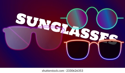 Glassmorphism Glasses in Neon Effect