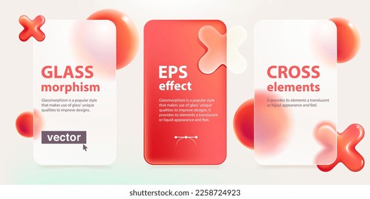 Tablas de plan de suscripción de Glassmorphism con icono de marca de comprobación cruzada roja. Rechazo de pago en línea, no, error, bloqueado, desaprobado, cancelado, prohibición, elección equivocada, negativo, negar, etc. signo de vidrio.