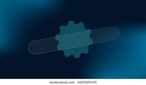 Glassmorphism Title Box Dark Gradient Background