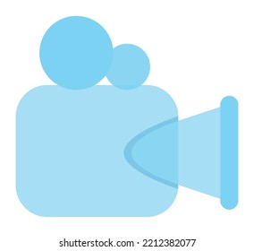 glassmorphism video camera over white