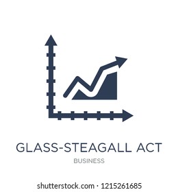 Glass-Steagall Act icon. Trendy flat vector Glass-Steagall Act icon on white background from Business collection, vector illustration can be use for web and mobile, eps10