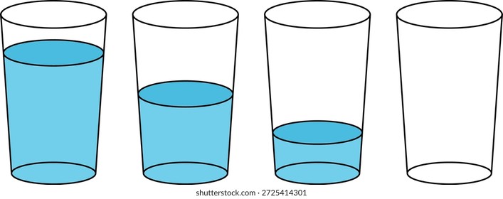 A glass-style infographic designed to compare different water levels and quantities in clear stages.
Ideal for visualizing amount, proportion, change, and levels in reports, business presentations, slides, and data-focused layouts.
This clean and simple vector graphic supports clear visual comparison for analytics, dashboards, and explanatory materials.