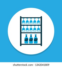 Glassware icon colored symbol. Premium quality isolated stand of beers element in trendy style.