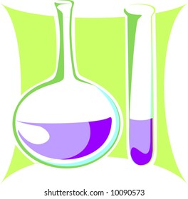 glassware in laboratory	