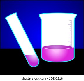  glassware in laboratory	