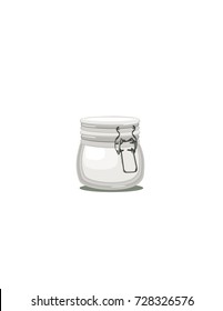 Glassware on white background