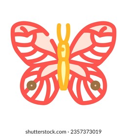glasswing butterfly spring color icon vector. glasswing butterfly spring sign. isolated symbol illustration