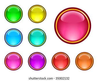 Glassy buttons