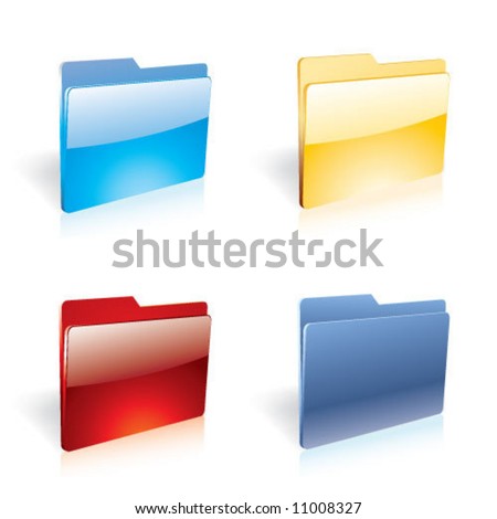 Glassy color folders