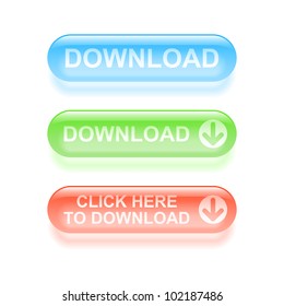 Glassy download buttons