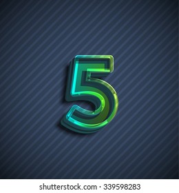 Glassy number, realistic vector