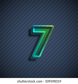 Glassy number, realistic vector