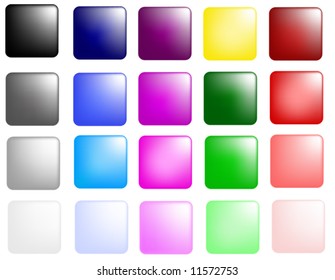 glassy square button color collection