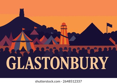 The Glastonbury Festival exudes a vibrant energy, where the spirit of live music, art, and culture fills the air.