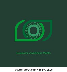 Glaucoma Awareness Campaign. Vector Illustration.