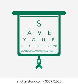 Glaucoma Awareness Campaign. Vector Illustration.