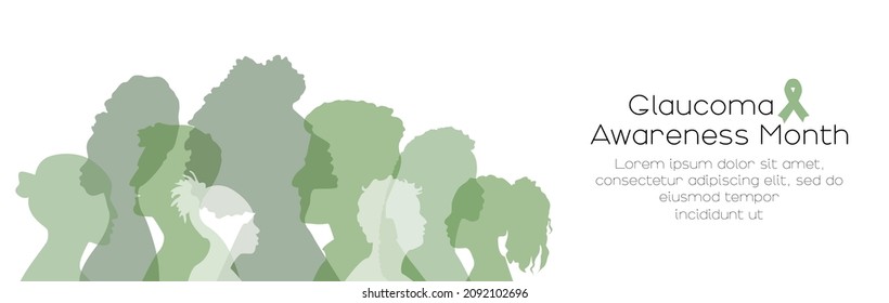 Glaucoma Awareness Month banner. Flat vector illustration.