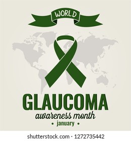 Glaucoma awareness month card or background. vector illustration.