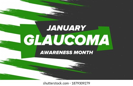 Glaucoma Awareness Month Celebrate Annual January Stock Vector (Royalty ...