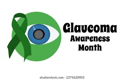Mes de conciencia sobre el glaucoma, idea de un diseño de afiches o pancartas para una ilustración del vector del tema médico