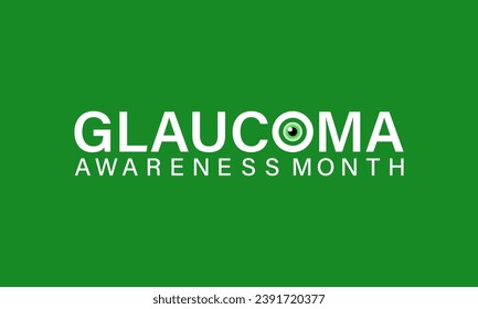 Glaucoma Awareness Month in January .Green ribbon.  Its know save your eyes. Banner, poster, card, background design. Vector design .