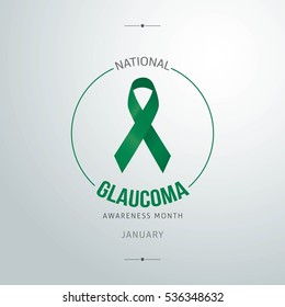 Glaucoma Awareness Month - January. Vector Illustration