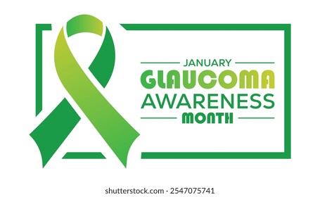Der Monat des Glaukoms, der jedes Jahr im Januar beobachtet wird. Gesundheitswesen Medical Awareness Konzept. Vektorvorlage für Banner, Grußkarte, Poster mit Hintergrund.