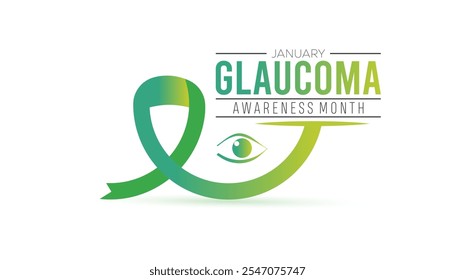 Glaucoma Awareness Month observed each year during January. Healthcare Medical Awareness  concept. Vector template for banner, greeting card, poster with background.