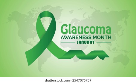 Glaucoma Awareness Month observed each year during January. Healthcare Medical Awareness  concept. Vector template for banner, greeting card, poster with background.