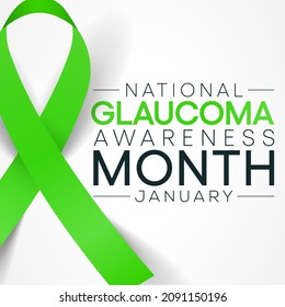Glaucoma awareness month is observed every year in January, is a group of eye conditions that damage the optic nerve, the health of which is vital for good vision. Vector illustration