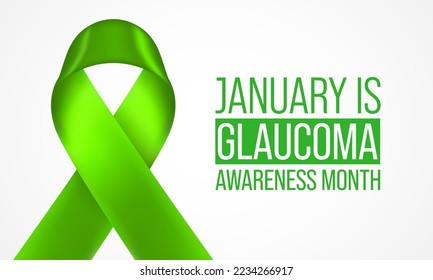Glaucoma awareness month is observed every year in January, is a group of eye conditions that damage the optic nerve, the health of which is vital for good vision. Vector illustration