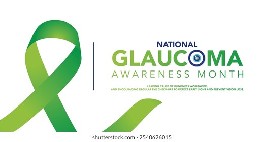 Glaucoma awareness month is observed every year in January, is a group of eye conditions that damage the optic nerve, the health of which is vital for good vision. Vector illustration