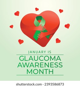Glaucoma Awareness Month: Vector Design Template for Vision Health. Shed light on eye health with this informative and impactful illustration.