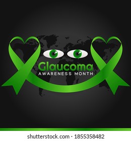 Glaucoma Awareness Month Vector Illustration. Suitable for greeting card poster and banner
