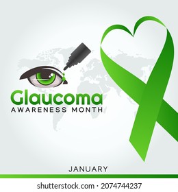 Glaucoma Awareness Month Vector Illustration Suitable Stock Vector ...