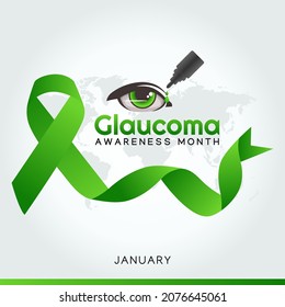 Glaucoma Awareness Month Vector Illustration. Suitable for greeting card poster and banner