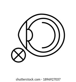 Glaucoma Eye Medical line icon