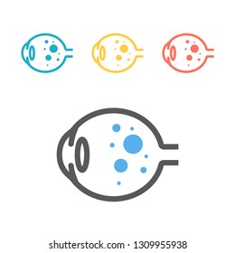 Glaucoma line icon. Vector sign for web graphic.